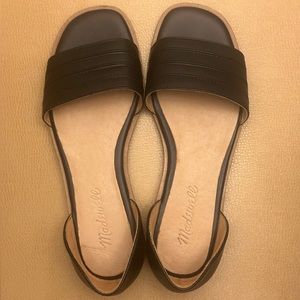 Madewell Pieced D’orsay Flats in Black Leather Size 6